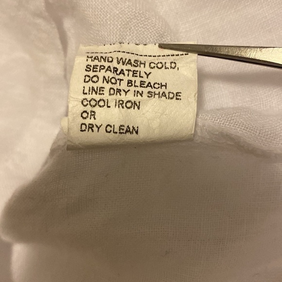 Viola Borghi size L linen blouse white made in Italy - Picture 5 of 8